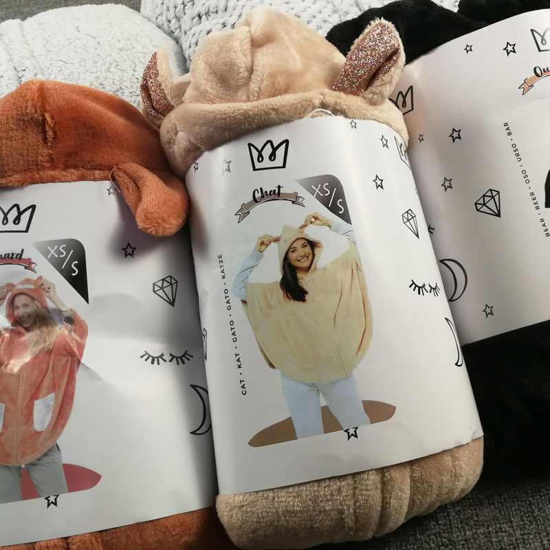 프랑스 외 전체 주문 원래 포장 오타쿠 귀여운 연령 감소 작은 귀 후드 플란넬 산호 벨벳 망토 가정복