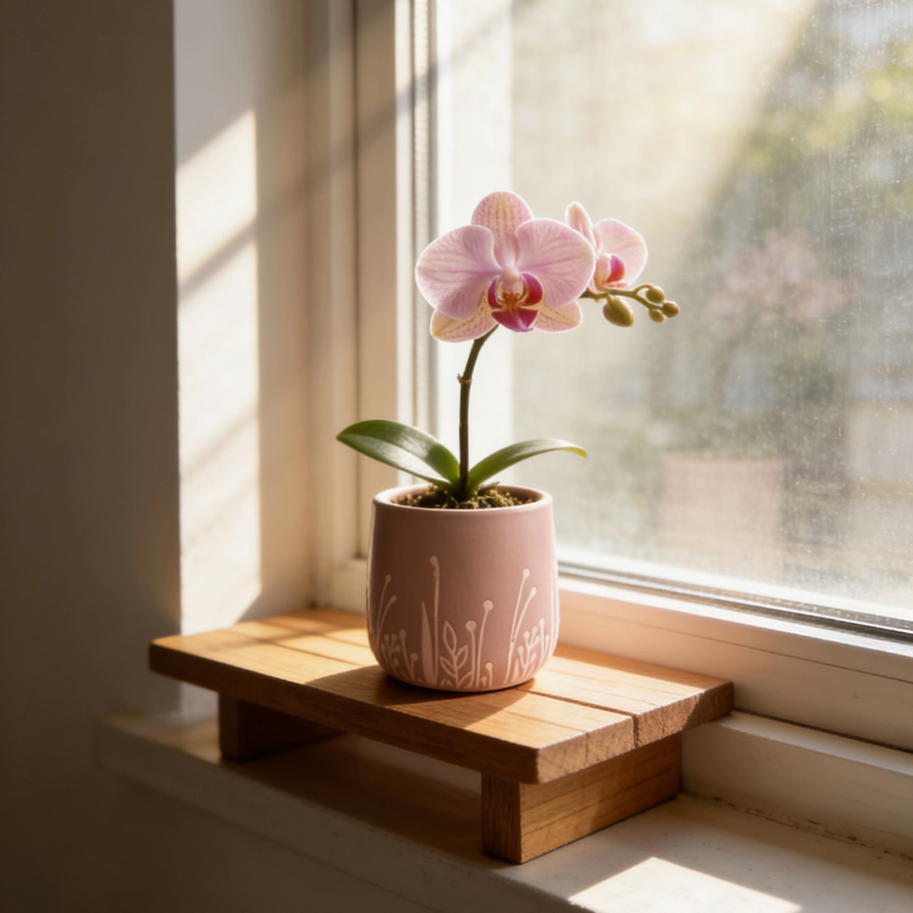北欧陶瓷浮雕花冰裂釉蝴蝶兰花盆复古家居软装轻奢艺术透气简约