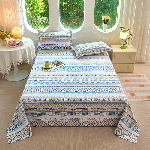 原棉老粗布厚棉加密加厚床单单件凉席三件套单人双人布