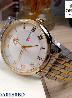 日本Orient/东方双狮手表 机械男表双日历全自动表复古AAOA01SOBD