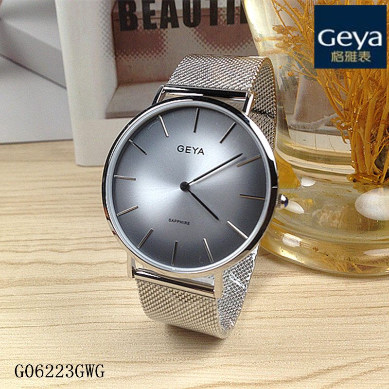 商场同款geya格雅手表 男士超薄石英男表时尚g06223gwg情侣6223