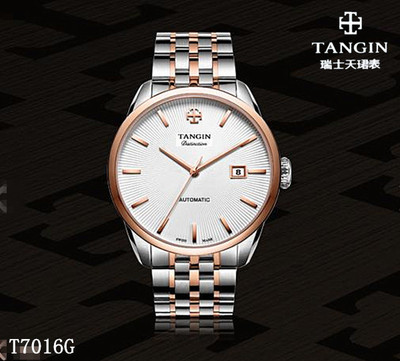 tangin瑞士日历透底全自动机械表