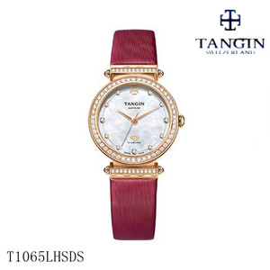 商场同款tangin天珺手表石英表女表真钻日出印象系列皮带新款1065