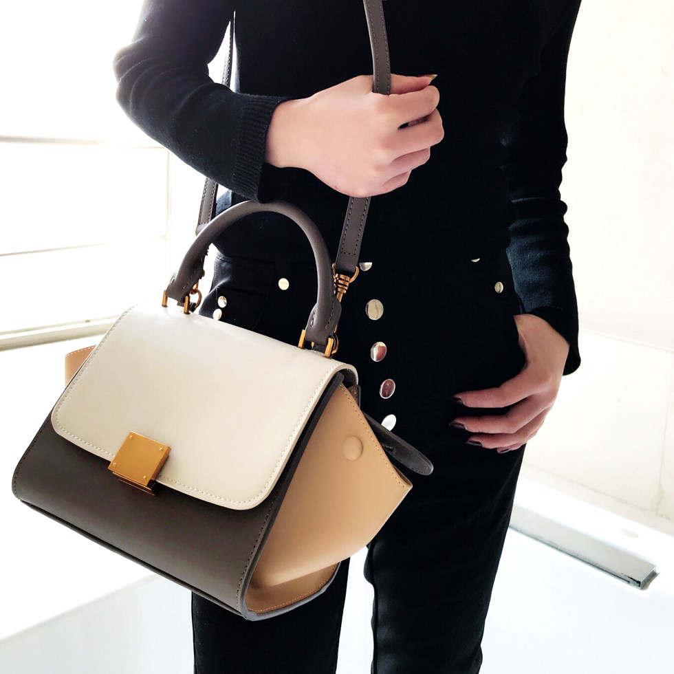 女包2020春新款手工牛皮翅膀包女包简约手提包秋千拼接撞色蝙蝠包|msdalam kategori Beg kulit/wanita/beg lelaki, beg Ms. - dari Buy2taobao.com untuk memberikan perkhidmatan ejen Taobao profesional membeli