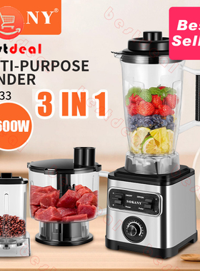 3 in 1 English Blender Mixer Juicer Fruit Food Processor 3L