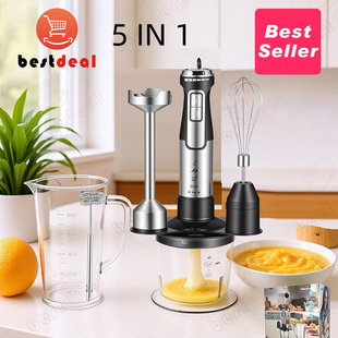 5 in 1 English hand blender food processor 220V 1600w 料理棒