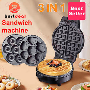 maker waffle Donut Cake Sandwich machine in1