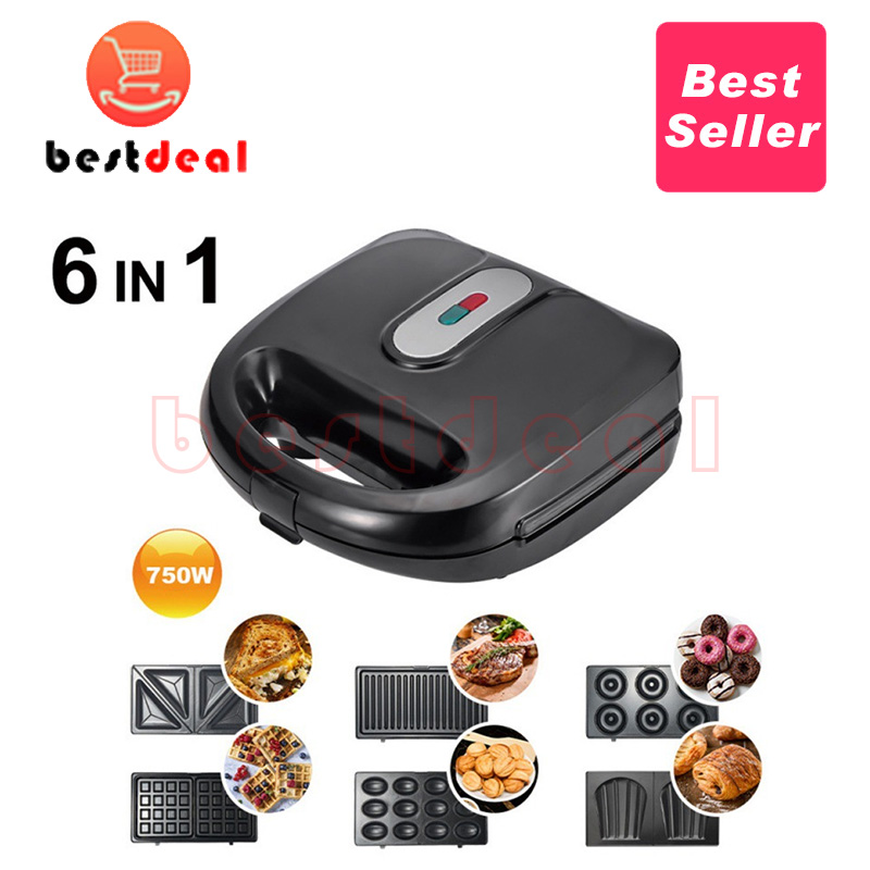 6 in 1 breakfast Machine Panino Toaster Sandwich Maker 110V 厨房电器 吐司机 原图主图