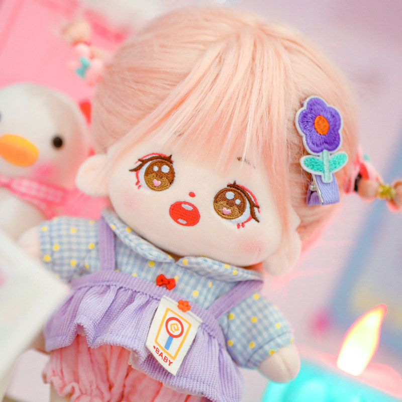 原创可爱小女孩粉桃桃无属性裸娃20cm棉花娃娃网红公仔换装玩偶女