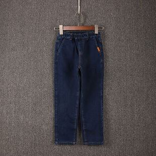 B秋冬款童装 男女童两色带里布斜插口袋保暖牛仔裤