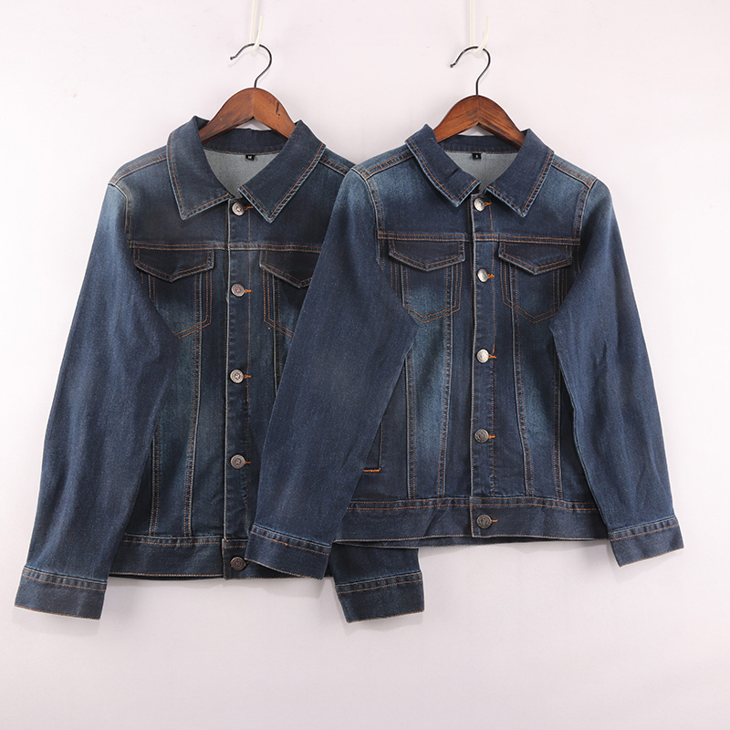 A春秋款童装    简约款翻盖假口袋百搭深蓝色牛仔外套   DD