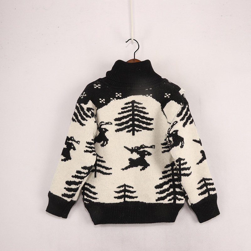 翻高领加绒加厚针织柔软线衣