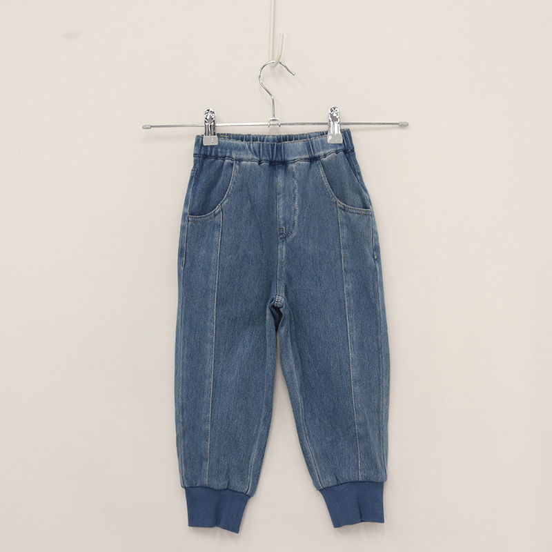 小童松紧腰分割线黄标束口裤