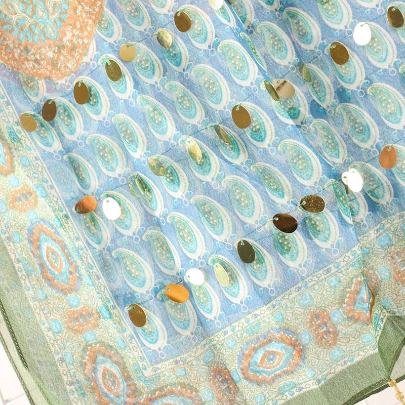 보호 스타일의 비즈 부드럽고 매끄러운 얇은 스카프 사이즈 50*170 유럽 및 미국 싱글