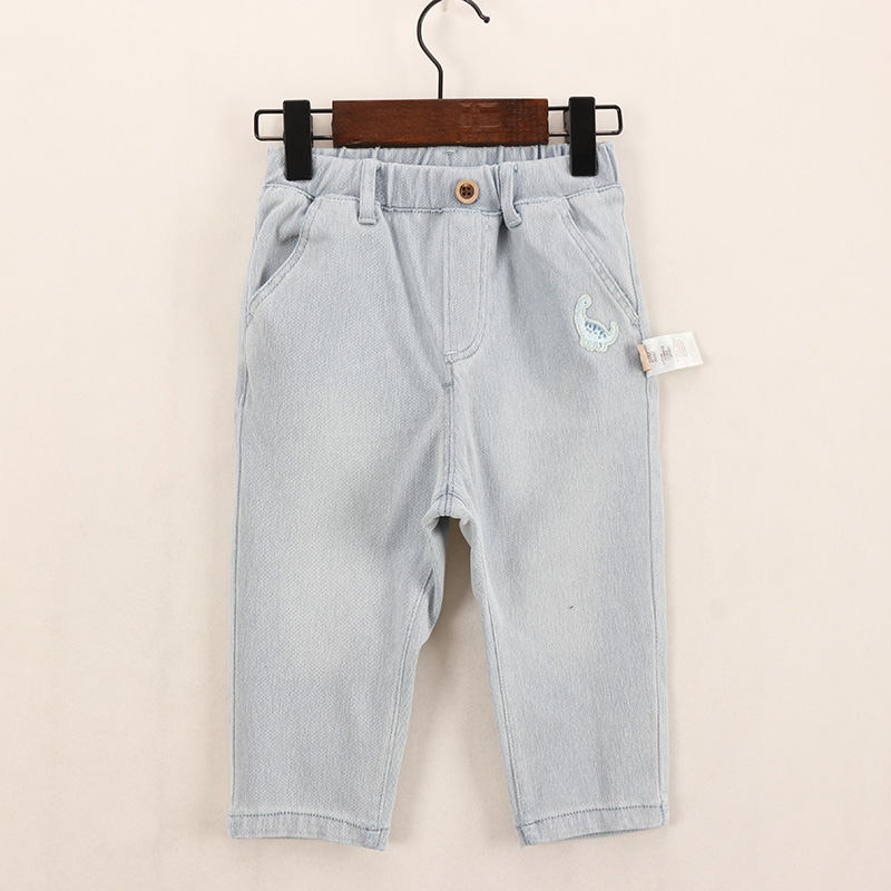 男女童左口袋恐龙图案小脚裤