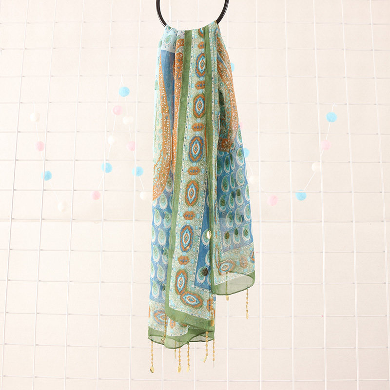 보호 스타일의 비즈 부드럽고 매끄러운 얇은 스카프 사이즈 50*170 유럽 및 미국 싱글