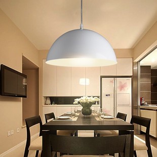 北欧工业风创意个性 店展示厅商场奶茶店单头吊灯 半圆简约餐厅服装