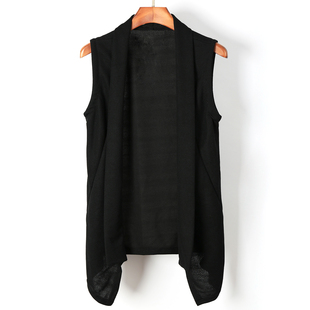 春夏韩版开衫马甲外套2026薄款无袖马夹背心潮流修身针织坎肩外搭