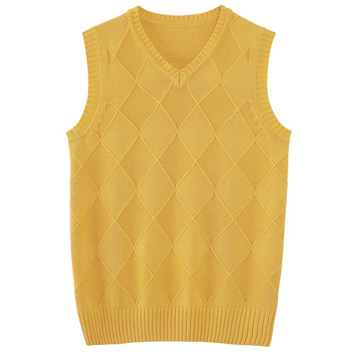 秋冬纯棉针织马甲男潮流毛线背心