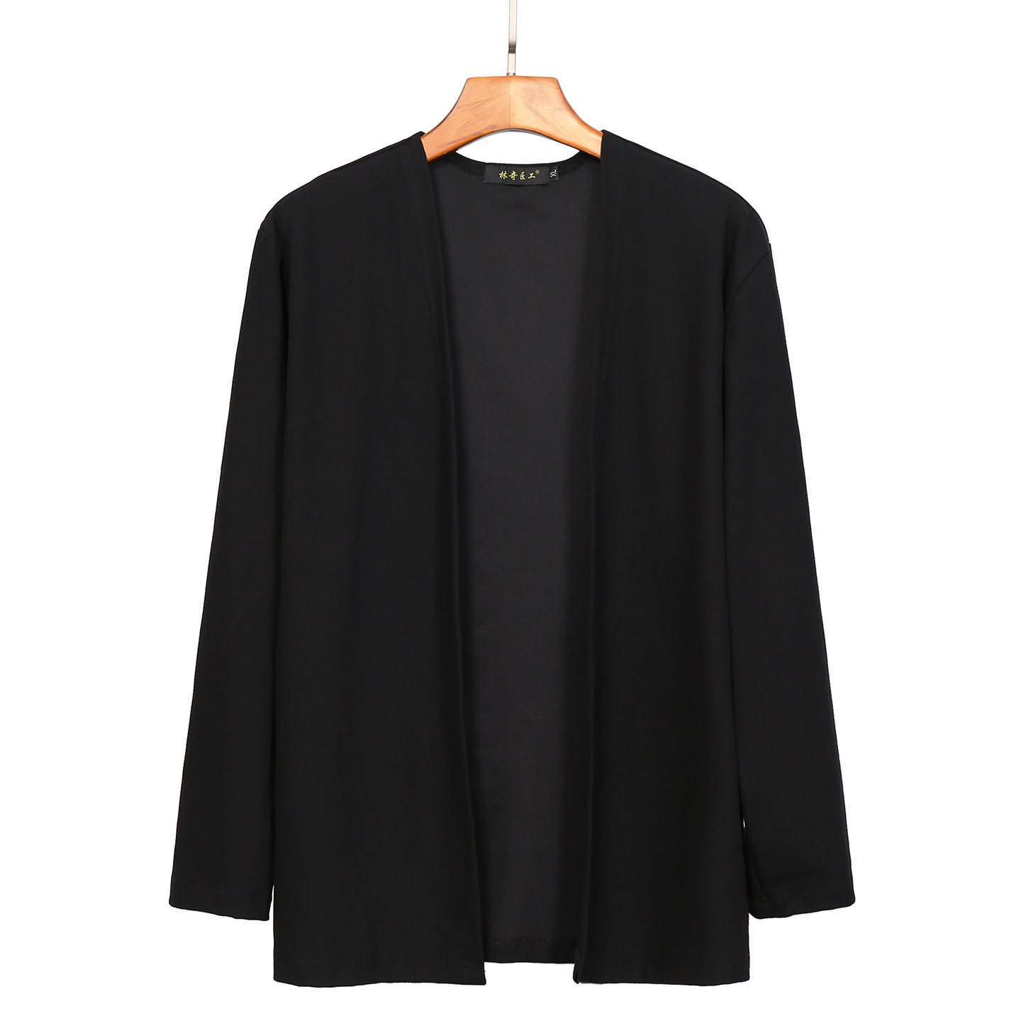 春夏薄款开衫外套男装潮流休闲上衣日韩版个性外搭白色长袖针织衫