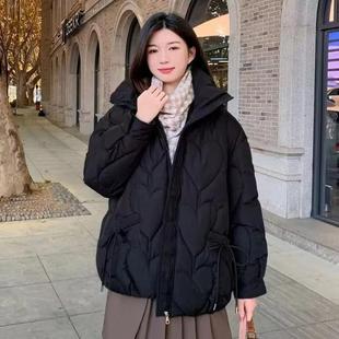 200斤立领棉袄 保暖减龄韩系时尚 胖mm冬装 棉衣女洋气炸街盐系大码
