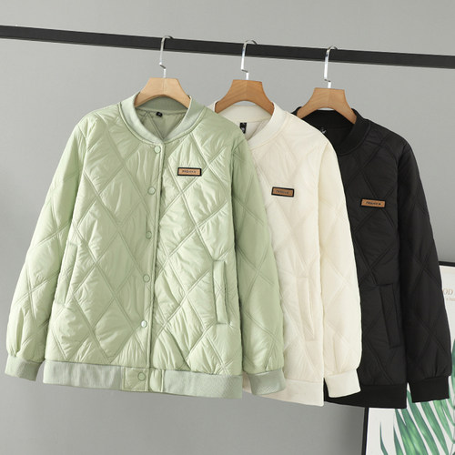 200斤设计感棒球棉衣女显瘦棉服