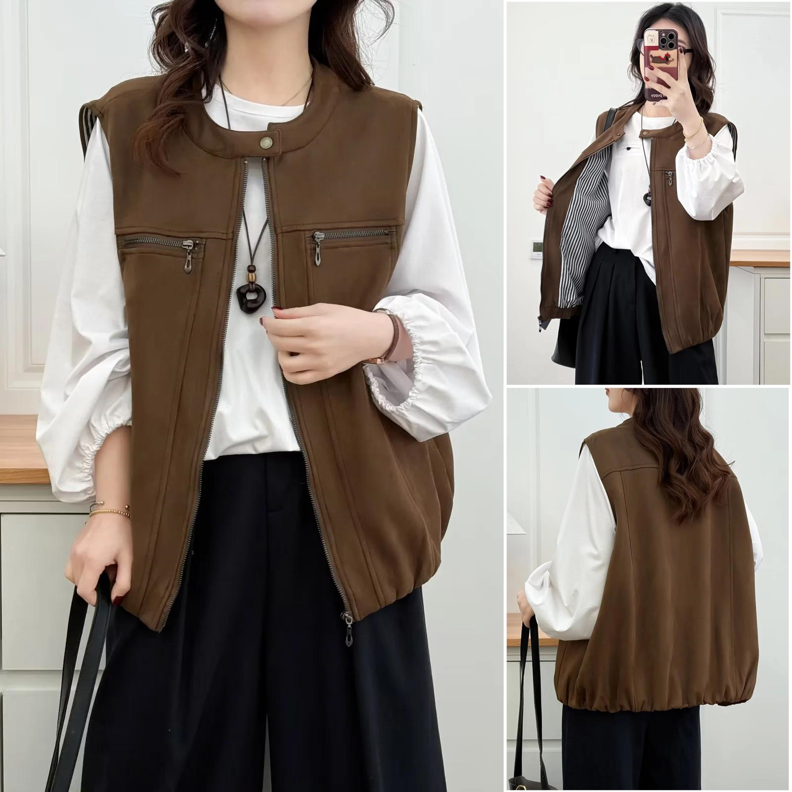 胖妹妹春装2026新款女装大码坎肩中年显瘦复古无袖马甲圆领女马夹,女装/女士精品,马夹,淘宝优惠券,粉丝福利购,淘宝优惠卷