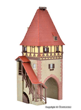 久安铁道 沙盘建筑模型 1:87HO KIBRI 38470 半木结构的塔楼城门