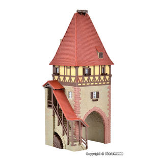 久安铁道 沙盘建筑模型 1:87HO KIBRI 38470 半木结构的塔楼城门