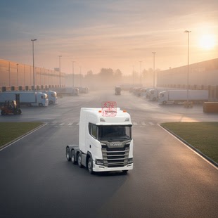 久安铁道汽车模型1:87Herpa 308601-004 Scania CS20 8x4四轴拖头