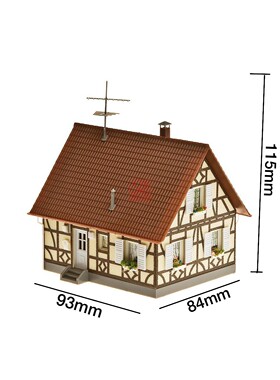 久安铁道沙盘建筑模型1:87HO FALLER 130221 半木结构农村住宅
