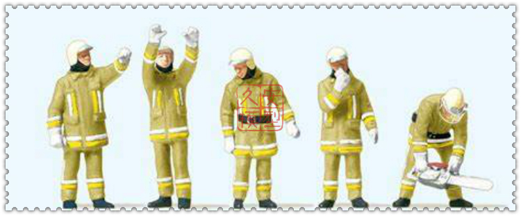 仿真人物 微缩小人 1:87 PREISER 10772 消防系列 援助和切割