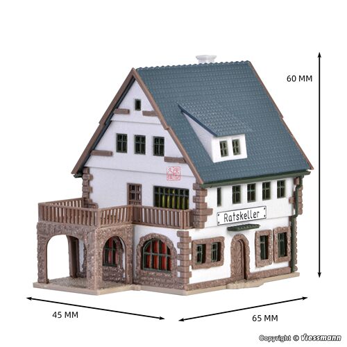久安铁道沙盘建筑模型1:220 Z比例VOLLMER 49545 乡村酒馆带酒窖