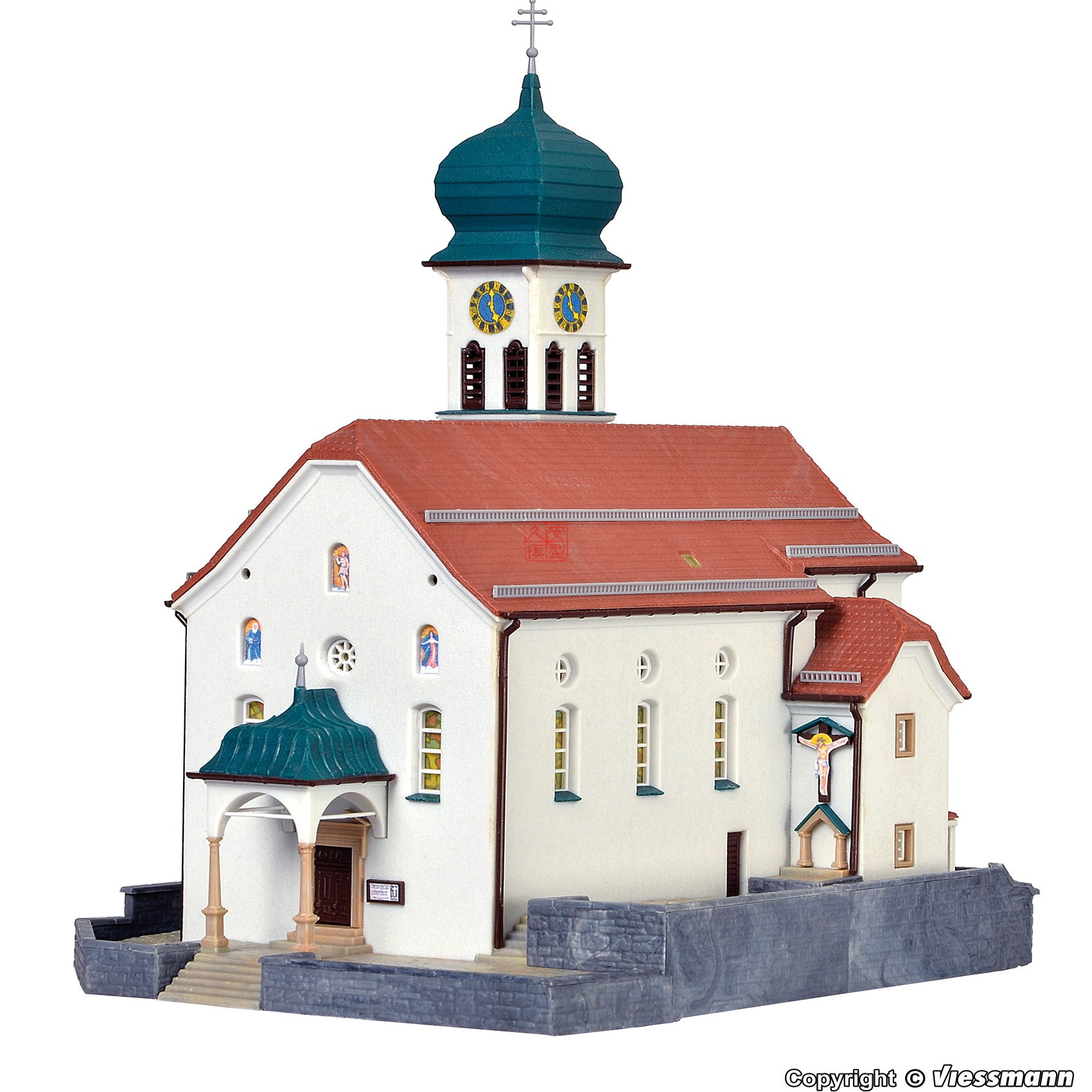 久安铁道沙盘建筑模型 1:160N比例 KIBRI 37032 Wassen教堂