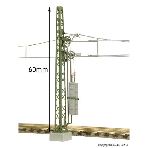 久安铁道1:160N比例模型VIESSMANN 4364 接触网支柱带张紧系统