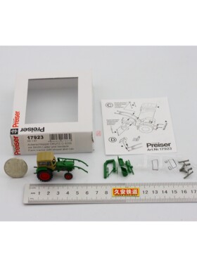 1:87 PREISER 17923 道依茨DEUTZ D6206拖拉机带铲子和驾驶舱