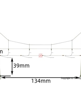 久安铁道1:160N比例模型VIESSMANN 4363 接触网支柱 四线软横跨