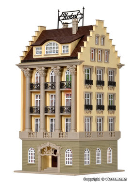久安铁道沙盘建筑模型1:160N比例VOLLMER 47652 五层楼的酒店