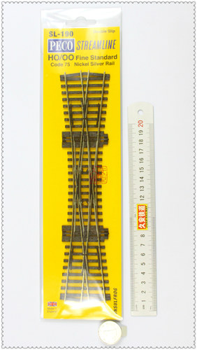 久安铁道 PECO 专业火车轨道CODE75 SL-190 12度交叉 双开 绝缘