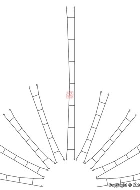 久安铁道 1:160N比例 模型场景 VIESSMANN 接触网线 8种长度规格