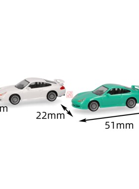 Herpa MiniKit预配散件1:87 014083 保时捷911 GT3 每盒1白+1绿