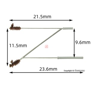 久安铁道1:160N比例模型VIESSMANN 4371 接触网标准腕臂 一包5根