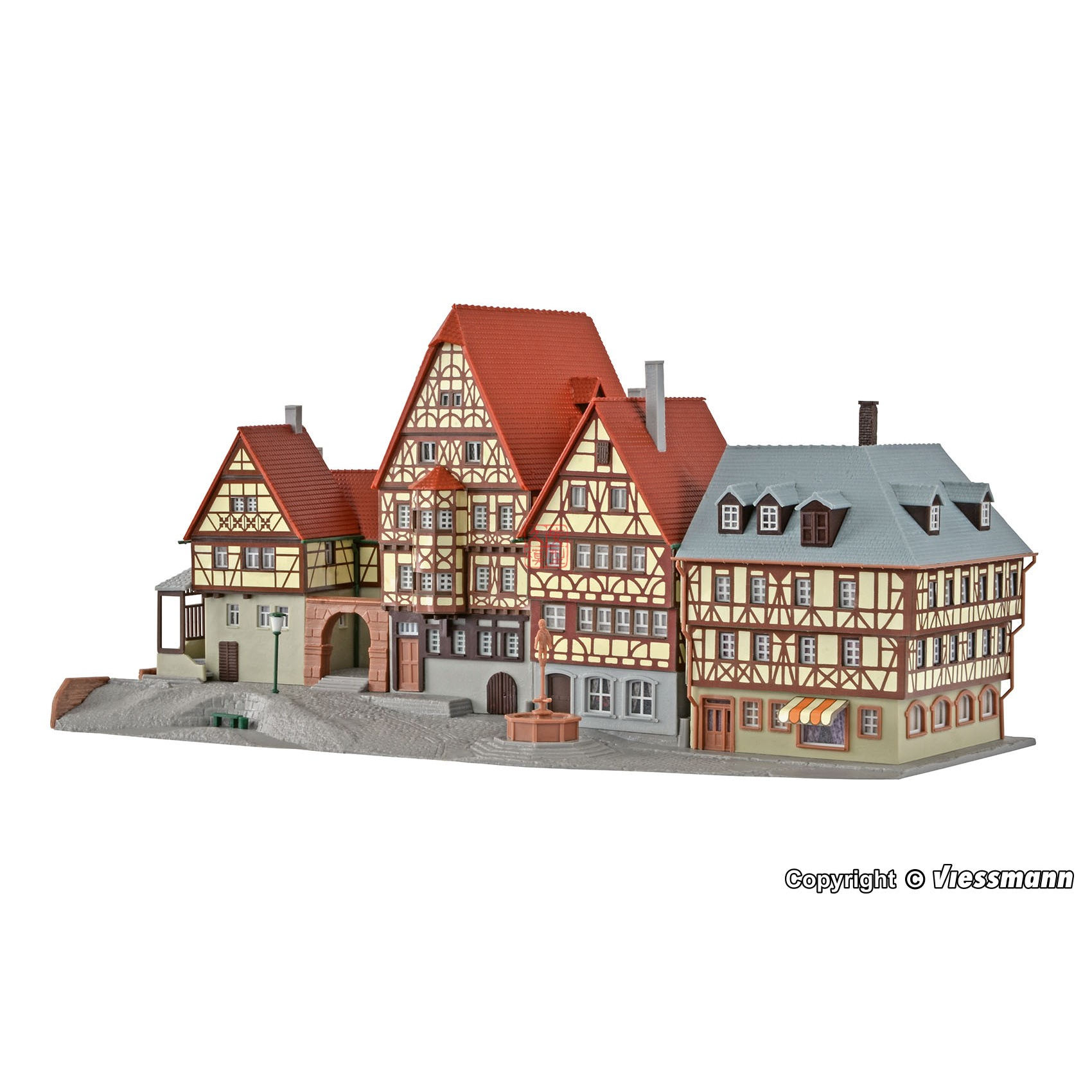 久安铁道沙盘建筑模型1:160N比例KIBRI 37102 市场集市