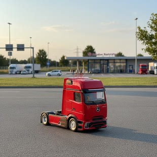 久安铁道1:87Herpa 318372 Mercedes奔驰 Actros L ProCabin 红色