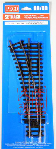 火车轨道模型道岔PECO左开直岔