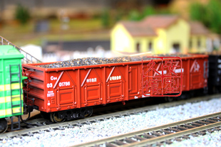 百万城火车模型车厢 久安铁道 敞车 敞64K C64 红色 神华 2个号