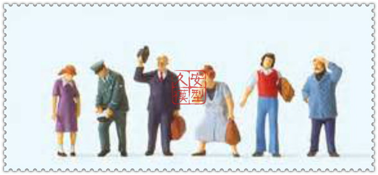 久安铁道 仿真人物 微缩小人 1:87 PREISER 10603 东德时期的路人