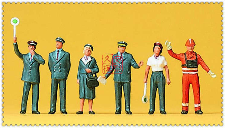 久安铁道 仿真人物 微缩小人 1:87 PREISER 10236 德国铁路DB员工