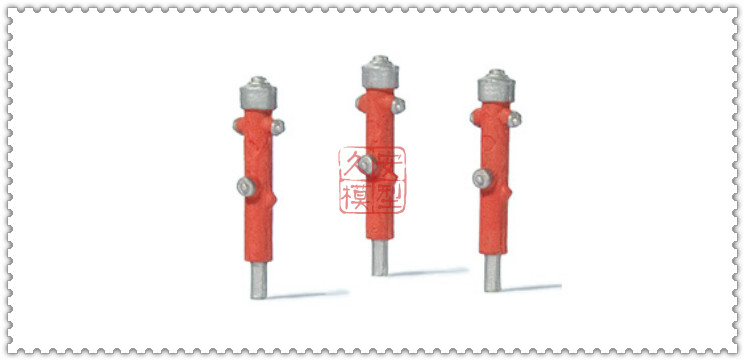 久安铁道 拼装模型 1:87 PREISER 17714 路边的消防栓 红色