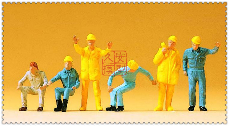 久安铁道 仿真人物 微缩小人 1:87 PREISER 14128 吊车驾驶和指挥
